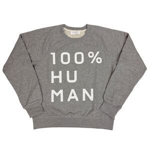 EVERLANE Women’s 100% Human Crew Sweatshirt XXS Htr Gray Equality Pride NEW B25